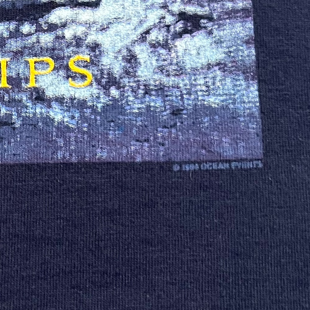 🎸 '94 Crosby, Stills, Nash Band Wooden Ships Lyrics Extreme Vintage Navy Lyric T - Picture 12 of 15